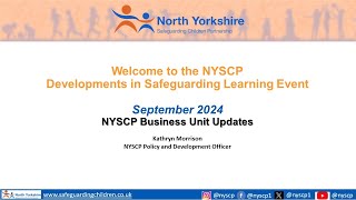 NYSCP Monthly Learning Event September 2024  NYSCP Update [upl. by Allx]