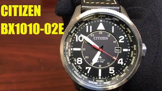 Citizen EcoDrive Promaster Nighthawk Pilot World Time Watch BX101002E [upl. by Ecineg939]