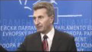 Gunther Oettinger Press Point after EU Hearings [upl. by Sineray]