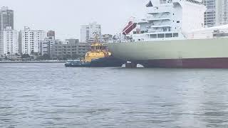 Navio cargueiro na entrada do Porto em Santos [upl. by Lais]