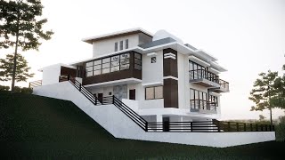 House Design  Elegant Slope House [upl. by Sivrad]