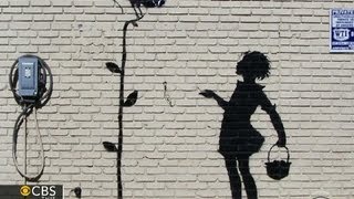 Graffiti artist Banksy setting up studio in NYC for a month [upl. by Elliven]