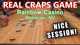 I LOVE CRAPS  Live Craps Game 36  Rainbow Casino Wendover NV  Inside the Casino [upl. by Suiratnauq797]