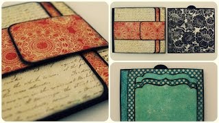 Scrapbook Album DIY 1  Cover amp 1 Seite  Cover amp First Page eng sub [upl. by Hnad]