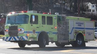 Hartsdale FD Engine 170 Spare Responding [upl. by Yrellav]