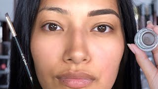 LA GIRL BROW POMADE EYEBROW TUTORIAL  EYEBROW SWATCHES OF ALL 6 SHADES [upl. by Anetsirk]