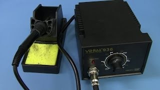 EEVblog 596  Worlds Cheapest Soldering Station  Yihua 936 [upl. by Sidnal]