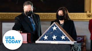 Ceremony held for Capitol police officer Brian Sicknick  USA TODAY [upl. by Vasilis]