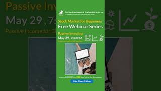 FREE WEBINAR Passive Investing for Beginners trading chartingsession passiveincome [upl. by Yema]