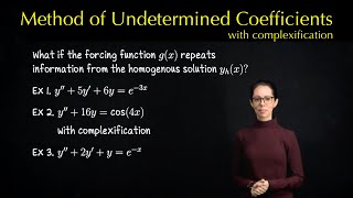 Method of Undetermined Coefficients 4 extra examples [upl. by Alliscirp]