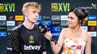 NIP Brollan  Interview before MATCH vs fnatic  ESL Pro League Season 16  CSGO [upl. by Gusba]