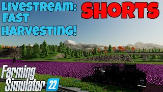 Farming Simulator 22  SHORTS Fast Harvesting Oberthal Farm [upl. by Shu]