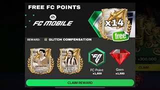 FREE FC POINTS LOGIN COMPENSATION GIFT PACKAGE HOW TO GET x14 FREE ICONS IN FC MOBILE 25 [upl. by Zacharia]