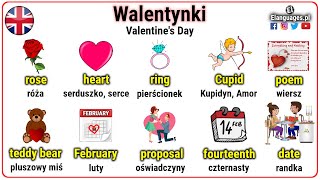 Walentynki po angielsku  Słówka i zwroty  Valentines Day  Język Angielski [upl. by Seyler]