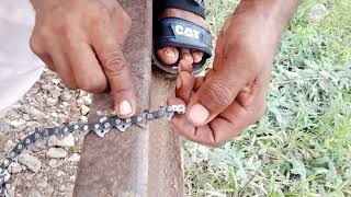 Chainsaw Chain RepairingHow To Chainsaw Machine Chain Repairing [upl. by Stavros]