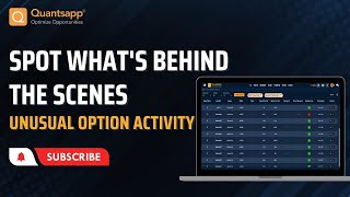 Spot Whats Behind The Scenes Unusual Option Activity [upl. by Roshelle]