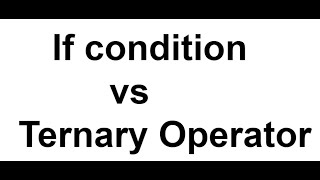 If condition vs Ternary Operator in Java 2024 [upl. by Elyrad407]