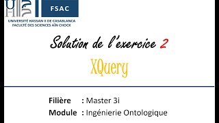 Solution exercice 2 XQuery [upl. by Elletnwahs]