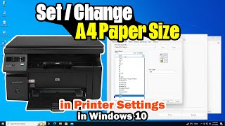 How to Set  Change A4 Paper Size in Printer Settings on Windows 10 PC or Laptop [upl. by Akinwahs]