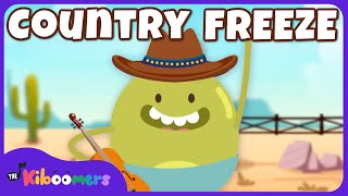 Country Freeze Dance  THE KIBOOMERS Preschool Songs  Brain Break [upl. by Ltsyrk]