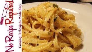 Fettucini with Olive Oil amp Garlic  Spaghetti Olio  NoRecipeRequiredcom [upl. by Nahgeam]