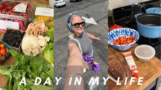 a summer day in my life farmers market amp cooking  vlog [upl. by Rafaellle]