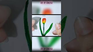 Painting Tulip 🌷 Flower painting shorts art tulip [upl. by Yasmeen]