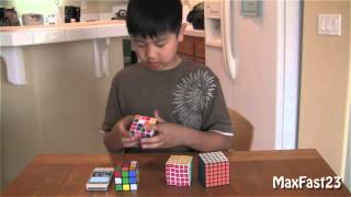 Max Rubiks Cube Challenge 3x3 4x4 5x5 6x6 [upl. by Ahseeyt]