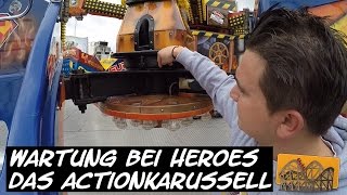 Bremer Osterwiese 2017 – Heroes Das Actionkarussell Wartung  Funfairblog HD [upl. by Idalina]