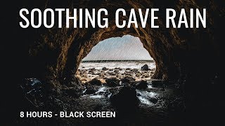 Cave Rain  8 Hours  Stereo HD  Black Screen [upl. by Connors923]