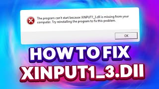 xinput13dll is missing from your Computer Windows 10  8  7 [upl. by Bj783]