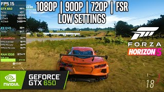 GTX 650  Forza Horizon 5  1080 900p 720p FSR [upl. by Anyal]