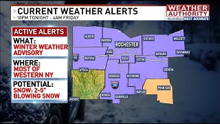 Winter weather advisory issued for Western New York How much snow is on the way [upl. by Eocsor55]