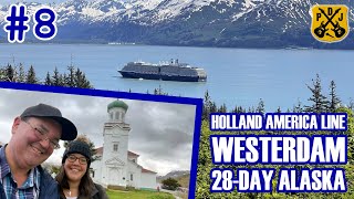 HAL Westerdam Pt8  Dutch Harbor Walking To Unalaska Russian Orthodox Cathedral Memorial Park [upl. by Aicenev]