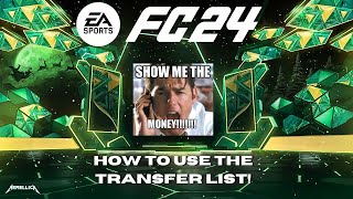 How To Use The Transfer Market amp List  EA FC24 Ultimate Team For Beginners [upl. by Cordy23]