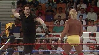 Hulk Hogan vs The Undertaker for the first time Hulkamania 6 July 29 1991 [upl. by Annig]