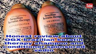 Review about OGX brazilian keratin therapy shampoo amp conditionerbestshompoo Review [upl. by Nosle]