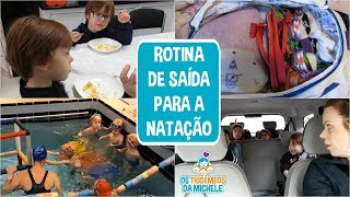 Rotina da saída para a natação com 4 filhos  Os Trigêmeos da Michele [upl. by Lotte]