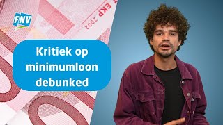 Kritiek op minimumloon debunked [upl. by Nickolaus]