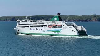 MV James Joyce Westbound in the Milford Haven Waterway 12624 [upl. by Ahl478]