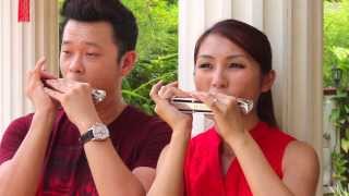 Train  Hey Soul Sister Aiden N Evelyn harmonica cover [upl. by Behlau]