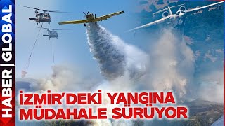 İzmirdeki Yangına Müdahale Çalışmaları Be200 Amfibik Yangın Söndürme Uçağı Bölgede [upl. by Akselaw415]