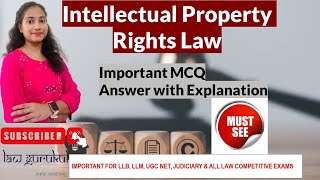 Intellectual Property Law I Most Expected MCQ I Important for UGC NET LAWJudiciarycgpdtm [upl. by Eirised806]