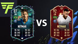 Inform Red 92 Neymar VS Flashback Neymar Player Comparison  FIFA 22 Shorts [upl. by Onailerua669]