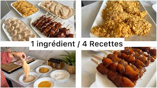 1 Ingrédient 👉🏻 4 Recettes  Comment gagner du temps en cuisine [upl. by Ahsilat]