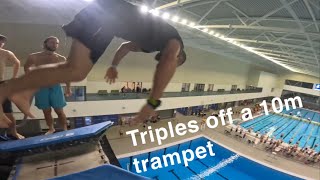 Triple flips off 10m trampoline [upl. by Arata]