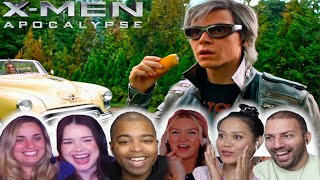 Quicksilver Saves Everyone Reactions  XMen Apocalypse 2016 Movie Reaction [upl. by Elimaj585]