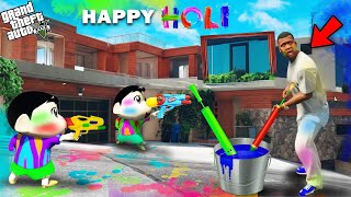 GTA 5  Franklin Celebrating Holi In GTA 5  GTA 5 Mods [upl. by Wohlert587]