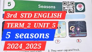 seasons 3rd std English unit5  term2EE WORK BOOK ANSWERS 20242025 EE AND GRAMMAR [upl. by Ahsilac57]