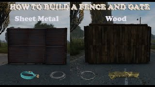 Dayz How to Build a Fence and Gate  Combination Lock Camo Net Barbed Wire [upl. by Naillil]